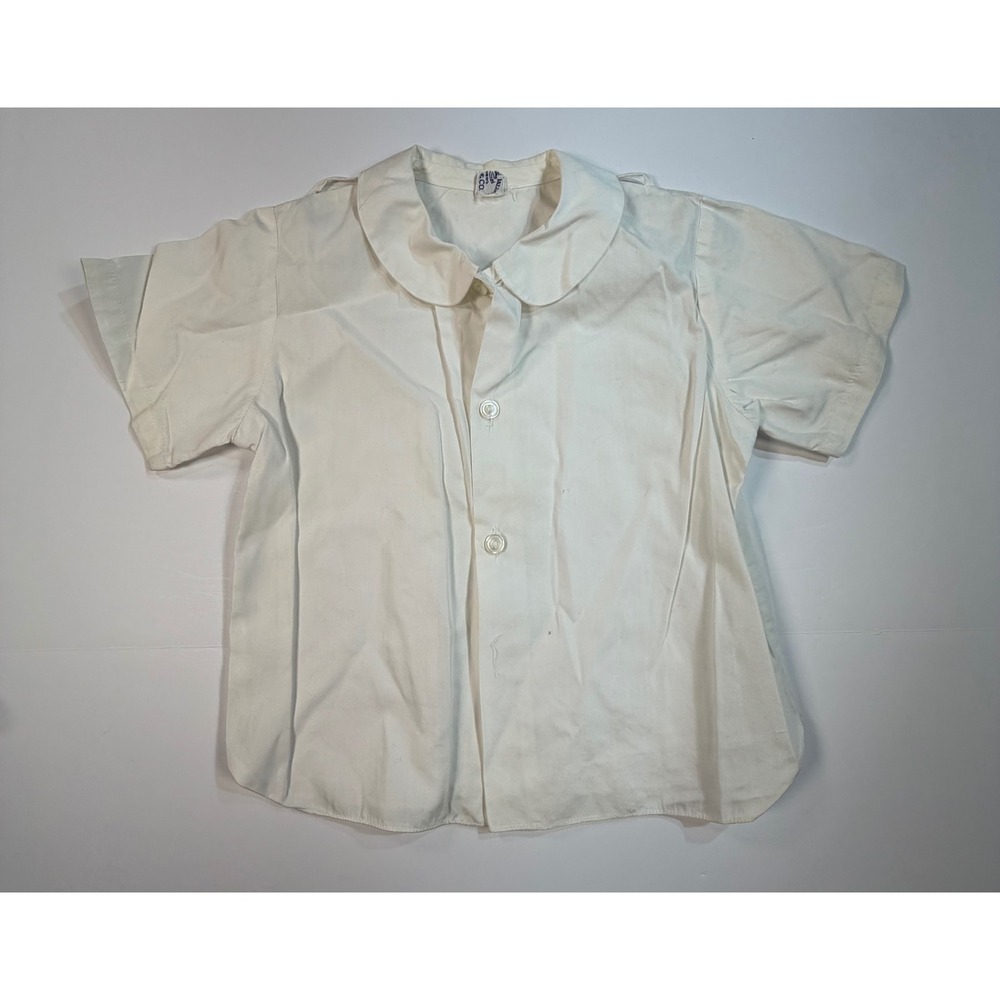 Vintage Best & Co Liliputian Bazaar Toddler White Peter Pan Collar Shirt 12.5in